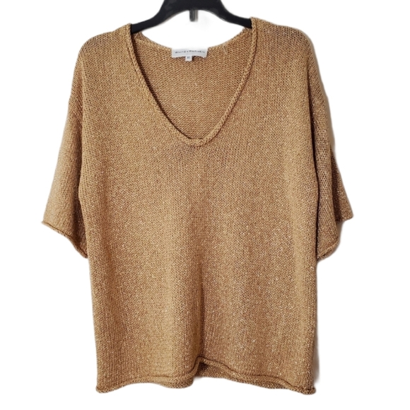 WHITE+WARREN Boxy Short Sleeve Knit Sweater - Picture 1 of 4